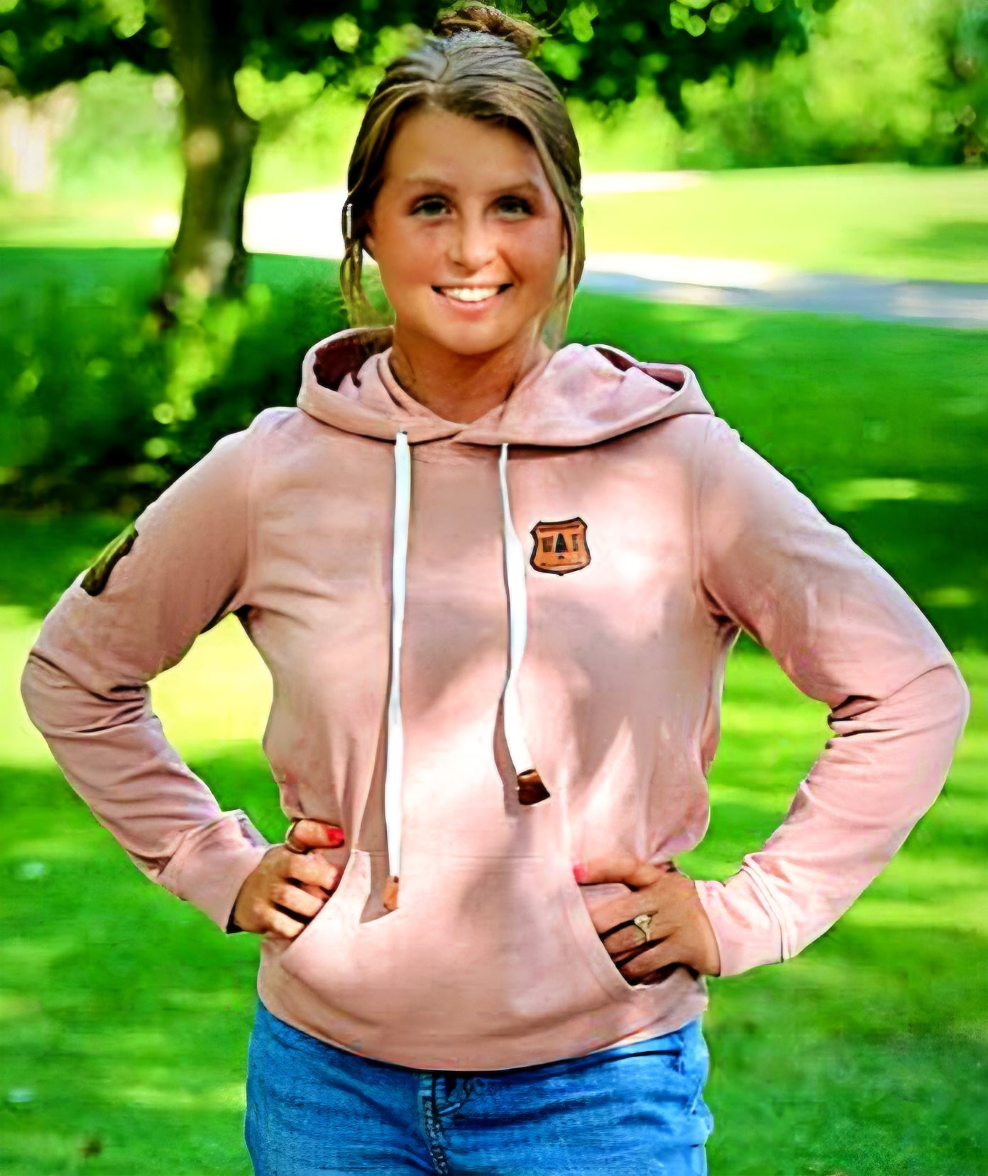 Aurora (Pearl Pink) lightweight hoodie