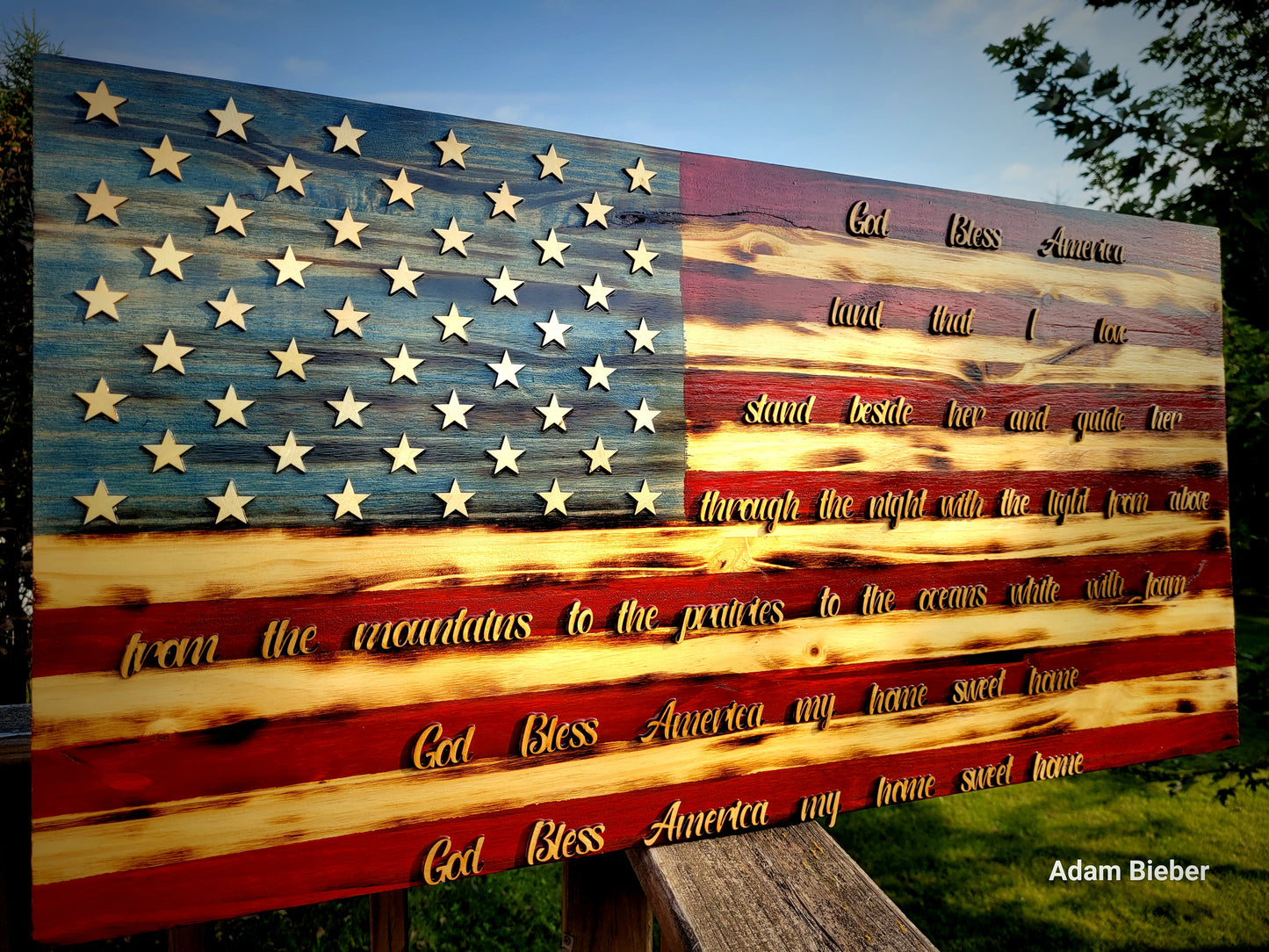 God Bless America flag