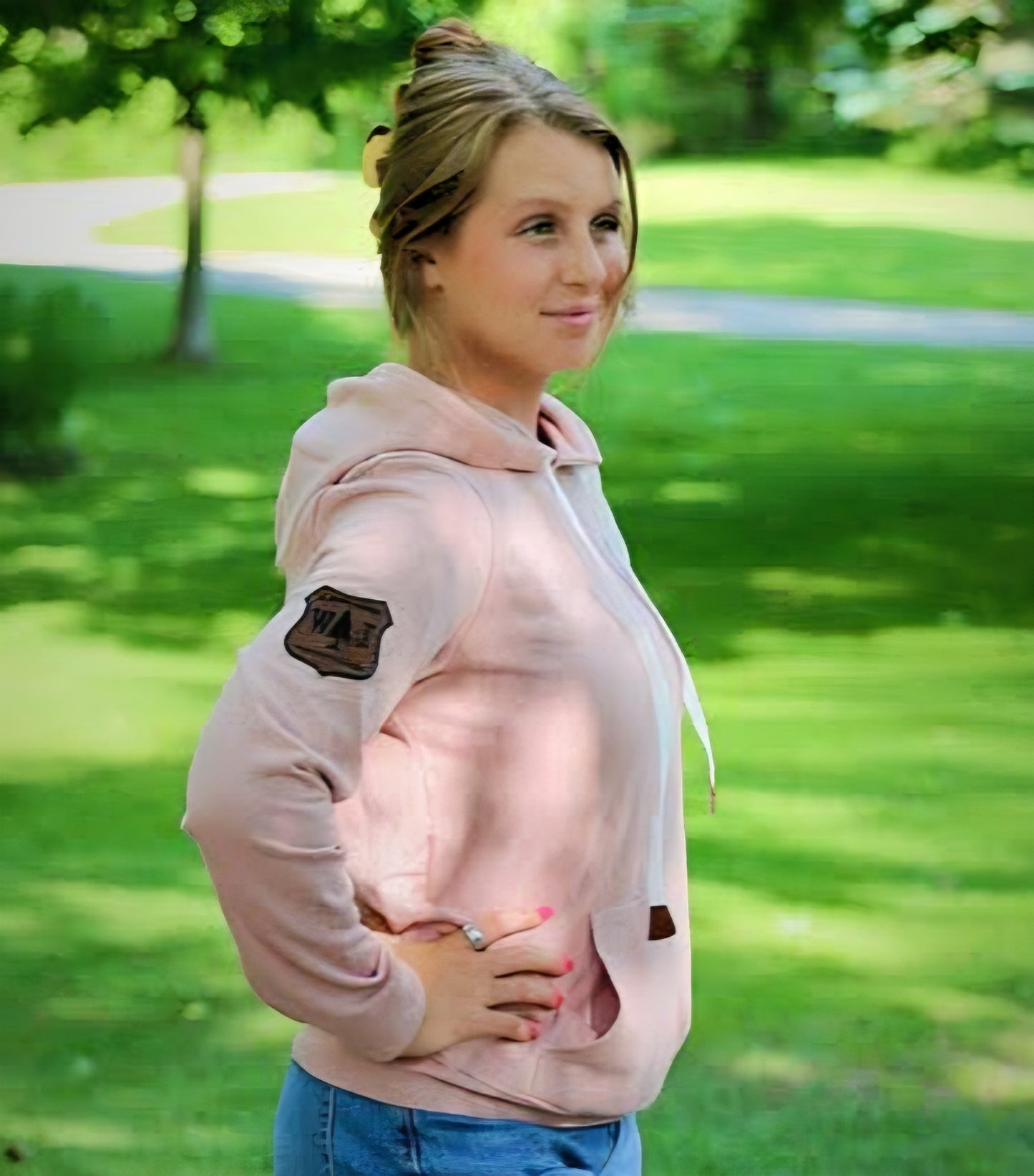 Aurora (Pearl Pink) lightweight hoodie