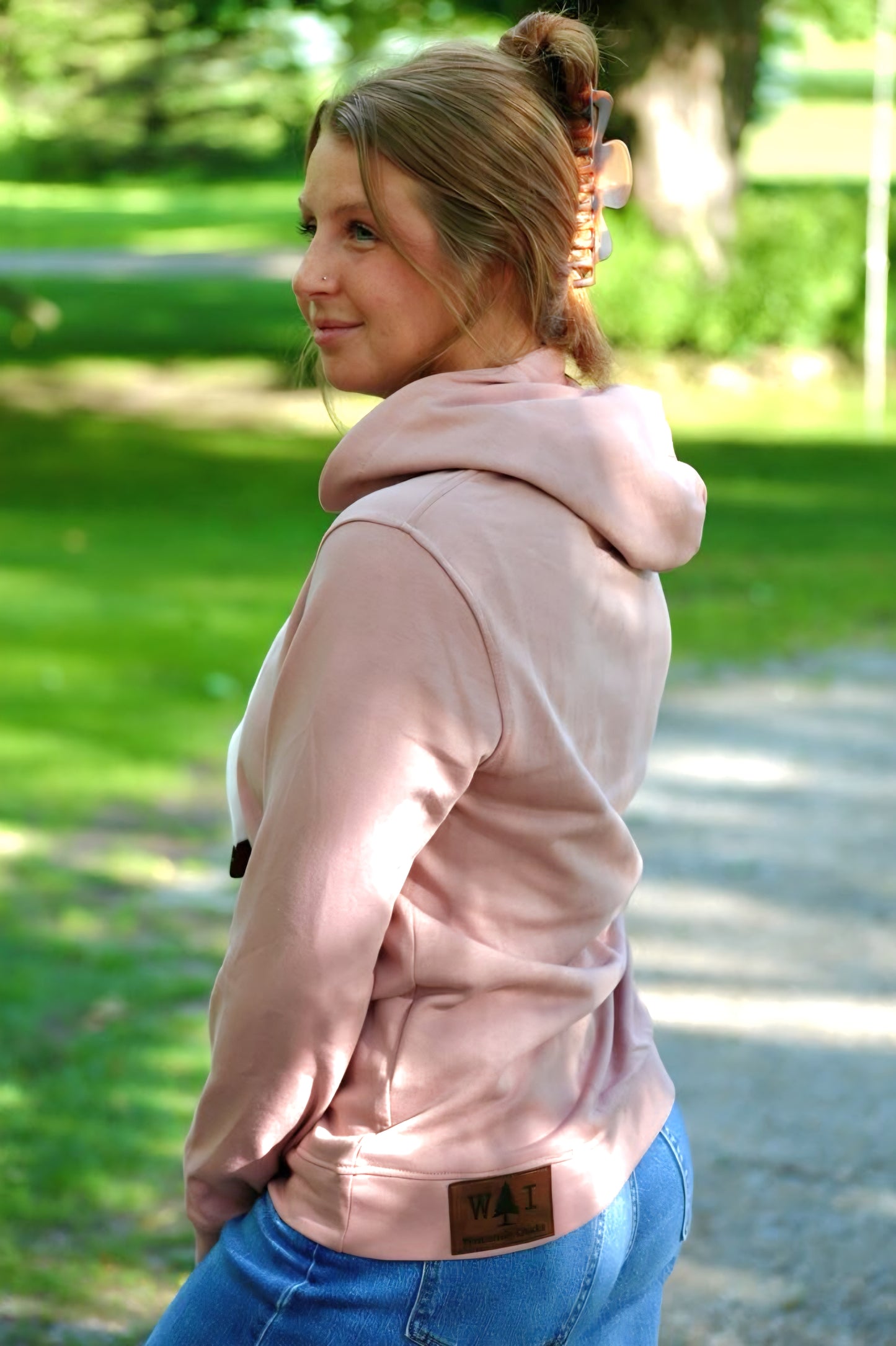 Aurora (Pearl Pink) lightweight hoodie