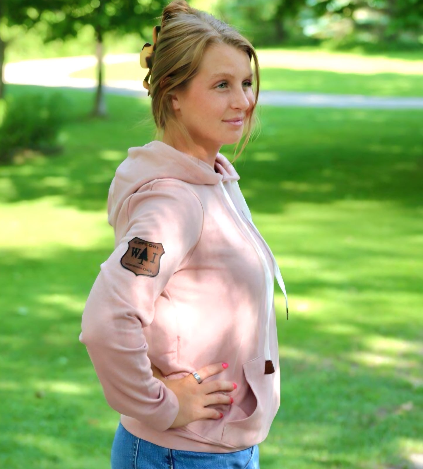 Aurora (Pearl Pink) lightweight hoodie